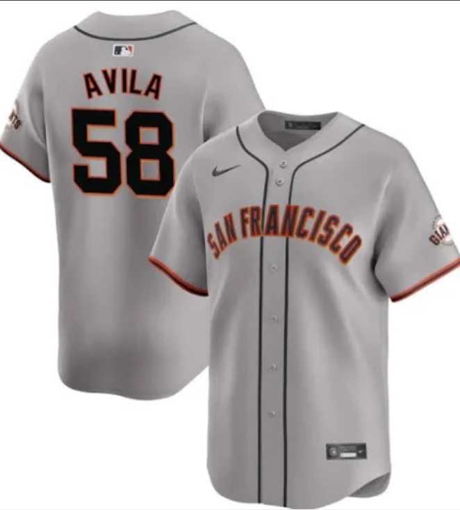 Men%27s San Francisco Giants #58 Nick Avila Gray Away Limited Stitched Baseball Jersey Dzhi->san francisco giants->MLB Jersey